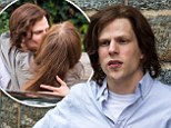 Heating things up: Jesse Eisenberg was seen kissing his co-star Isabelle Hupprt on set of Louder Than Bombs in New York City on Thursday