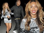 Celebrating! Beyonce dons skintight mini-dress as she enjoys date night with Jay Z in Paris after wrapping On The Run tour