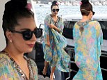Lady Gaga showed some respect for her conservative surroundings in a floor-length tunic as she explored Istanbul on Monday.