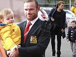 5 Oct 2014 - MANCHESTER - UK  WAYNE ROONEY AND FAMILY SEEN ARRIVING AT OLD TRAFFORD TO WATCH HIS MANCHESTER UNITED TEAM TAKE ON HIS BOY HOOD TEAM EVERTON IN THE PREMIER LEAGUE.IT IS THE FIRST OF A 3 MATCH BAN FOR WAYNE AFTER BEING SENT OFF AGAINST WEST HAM LAST WEEK   BYLINE MUST READ : XPOSUREPHOTOS.COM  ***UK CLIENTS - PICTURES CONTAINING CHILDREN PLEASE PIXELATE FACE PRIOR TO PUBLICATION ***  **UK CLIENTS MUST CALL PRIOR TO TV OR ONLINE USAGE PLEASE TELEPHONE   44 208 344 2007 **