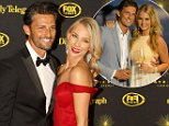Anna Heinrich and Tim Robards on the red carpet at the 2014 National Rugby League Dally M awards in Sydney, Monday, Sept. 29, 2014. (AAP Image/ Nikki Short) NO ARCHIVING