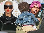 UK CLIENTS MUST CREDIT: AKM-GSI ONLY\nEXCLUSIVE: Los Feliz, CA - Newly single Wiz Khalifa picks up his mini-me Sebastian from Amber Rose's place one day after her birthday. Khalifa sent birthday wishes to his estranged wife Amber Rose yesterday via Twitter saying: "Happy birthday Amb <3 @DaRealAmberRose," and her response was even more surprising: "@wizkhalifa Thank u Sweetheart #StillLoveYouNoMatterWhat." After one year of marriage, Amber filed for divorce from Wiz Khalifa on September 22, 2014 citing irreconcilable differences.\n\nPictured: Wiz Khalifa and Sebastian Taylor Thomaz\nRef: SPL872481  221014   EXCLUSIVE\nPicture by: AKM-GSI  \n\n
