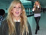 EXCLUSIVE: Ellie Goulding arrives at Heathrow Airport from Los Angeles where she has just finished filming a video with Calvin Harris.\n\nPictured: Ellie Goulding\nRef: SPL871072  221014   EXCLUSIVE\nPicture by: Steve Bagness / Splash News\n\nSplash News and Pictures\nLos Angeles:\t310-821-2666\nNew York:\t212-619-2666\nLondon:\t870-934-2666\nphotodesk@splashnews.com\n