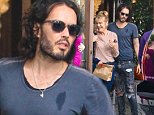 West Hollywood, CA - Russell Brand lunches with family at Ciccone's in West Hollywood. The funny man and author of the book 'Revolution' showed his tender side as he have his mum and grandmother a hug and kiss as they parted ways following a nice lunch together.\nAKM-GSI     October  30, 2014\nTo License These Photos, Please Contact :\nSteve Ginsburg\n(310) 505-8447\n(323) 423-9397\nsteve@akmgsi.com\nsales@akmgsi.com\nor\nMaria Buda\n(917) 242-1505\nmbuda@akmgsi.com\nginsburgspalyinc@gmail.com