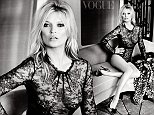 Kate Vogue 1 online.jpg
"Vogue Contributing Fashion Editor Kate Moss has opened up her world for the December issue of British Vogue, bringing together family and friends, some stars of the future, and a few of her favourite things for a very special celebration.
 
As the most famous British model in the world, her currency lies in her chameleonic style exemplified by two covers for the December issue of Vogue     her 36th time as cover star. Photographed in a portfolio by Mario Testino, the breadth of her versatility has never been clearer.
In a section curated by Mrs Hince, we are also introduced to the men in her life shot by David Bailey, from husband Jamie to benefactor Sir Philip Green; future stars and fashion   s finest gather for a grand 40-person panorama assembled by Kate and photographed by Tim Walker; the supermodel opens up the Belgravia home of Count and Countess von Bismarck, scene of spectacular parties and intimate friendships; and finally offers a rare glimpse into