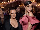 BEVERLY HILLS, CA - DECEMBER 11:  (EXCLUSIVE COVERAGE) Recording artist Rihanna (R) and tv personality Kim Kardashian attend The Inaugural Diamond Ball presented by Rihanna and The Clara Lionel Foundation at The Vineyard on December 11, 2014 in Beverly Hills, California.  (Photo by Jason Kempin/Getty Images for The Clara Lionel Foundation)