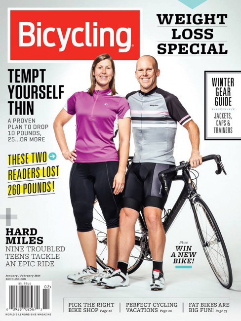 Bicycling magazine Jan-Feb2014 Donald and Kelly Sorah