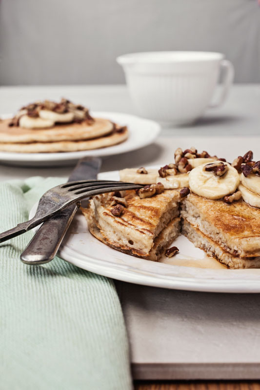 Racing Weight Cookbook: Banana Pecan Pancakes recipe