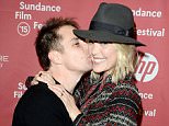 PARK CITY, UT - JANUARY 26:  Actors Sam Rockwell (L) and Leslie Bibb attend "Digging For Fire" premiere during the 2015 Sundance Film Festival on January 26, 2015 in Park City, Utah.  (Photo by George Pimentel/Getty Images for Sundance)