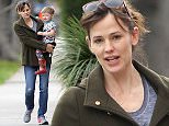 Picture Shows: Jennifer Garner, Samuel Affleck  January 26, 2015
 
 'Draft Day' actress Jennifer Garner takes her son Samuel to grab her morning coffee in Brentwood, California. 
 
 Jennifer looked casual in jeans and sneakers while Samuel wore head-to-toe car prints.
 
 Exclusive - All Round
 UK RIGHTS ONLY
 
 Pictures by : FameFlynet UK    2015
 Tel : +44 (0)20 3551 5049
 Email : info@fameflynet.uk.com