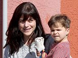 UK CLIENTS MUST CREDIT: AKM-GSI ONLY
EXCLUSIVE: Selma Blair takes her son, Arthur, out for some ice cream in Studio City this afternoon.  The actress was in a good mood as she left the store with Arthur in her arms, whose face was already dirty from digging into his sweet treat.  Selma looked great in a gray sweater over a white shirt which she paired with dark jeans, black boots and a Goyard tote bag.

Pictured: Selma Blair and Arthur Bleick
Ref: SPL937408  270115   EXCLUSIVE
Picture by: AKM-GSI / Splash News
