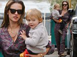 Santa Monica, CA - Alessandra Ambrosio and Noah end a play date in Santa Monica. Little Noah waved goodbye to his play date as his model mother Alessandra carried him back to their car while out and about in the city. Alessandra wore a multicolored jumper with brown flats while out with her little guy.\nAKM-GSI          January  29, 2015\nTo License These Photos, Please Contact :\nSteve Ginsburg\n(310) 505-8447\n(323) 423-9397\nsteve@akmgsi.com\nsales@akmgsi.com\nor\nMaria Buda\n(917) 242-1505\nmbuda@akmgsi.com\nginsburgspalyinc@gmail.com\n