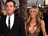 LOS ANGELES, CA - JANUARY 25:  Actors Justin Theroux (L) and Jennifer Aniston attend TNT's 21st Annual Screen Actors Guild Awards at The Shrine Auditorium on January 25, 2015 in Los Angeles, California. 25184_017  (Photo by Kevin Winter/WireImage)