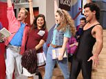 THE TONIGHT SHOW STARRING JIMMY FALLON -- Episode 0204 -- Pictured: (l-r) Jimmy Fallon, Mark-Paul Gosselaar, Tiffani-Amber Thiessen, Elizabeth Berkley and Mario Lopez during the "Saved by the Bell" skit on February 4, 2015 -- (Photo by: Douglas Gorenstein/NBC/NBCU Photo Bank via Getty Images)