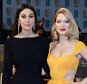 LONDON, ENGLAND - FEBRUARY 08:  Monica Bellucci (L) and Lea Seydoux attend the EE British Academy Film Awards at The Royal Opera House on February 8, 2015 in London, England.  (Photo by David M. Benett/Getty Images)
