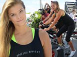 MIAMI BEACH, FL - FEBRUARY 07: Nina Agdal participates in Model Beach Volley Ball on February 7, 2015 in Miami Beach, Florida. (Photo by Aaron Davidson/Getty Images)
