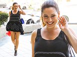 UK CLIENTS MUST CREDIT: AKM-GSI ONLY\nEXCLUSIVE: Kelly Brook is all smiles as she attends a business meeting in Santa Monica this afternoon.\n\nPictured: Kelly Brook\nRef: SPL944710  050215   EXCLUSIVE\nPicture by: AKM-GSI / Splash News\n\n