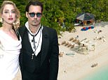 EXCLUSIVE: **STRICTLY NO WEB USAGE** The scene is set for Johnny Depp's paradisiacal wedding ceremony to actress Amber Heard on his private island of Little Hall's Pond Cay in the Caribbean - and it certainly looks like something from the movies. The 45-acre island, which he bought in 2004 for $3.6m while shooting the first Pirates of the Caribbean movie, looks just about ready for the grand event for family and friends, which comes days after the couple reportedly officially married in LA. Staff can be seen putting the last touches to a marquee laid out on one of the island's idyllic sandy beaches with the blue-green waters of the Caribbean behind it. Only 24 chairs are laid out in front of it, confirming reports that it will be a small ceremony. On another beach, 16 luxury cottage-like tents can be seen and are believed to have been set up over the last week to house the couple's guests. Another area appears to be ready for the guests, perhaps for the wedding reception meal, with a