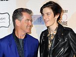 WEST HOLLYWOOD, CA - FEBRUARY 08:  Actor Pierce Brosnan (L) and model Dylan Brosnan attend the Sunset Marquis Hotel and Rock Against Trafficking GRAMMY After Party at Sunset Marquis Hotel & Villas on February 8, 2015 in West Hollywood, California.  (Photo by Allen Berezovsky/Getty Images)