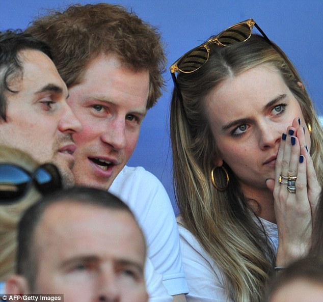 Miss Bonas and Prince Harry, pictured at a rugby match last March, were together for around two years