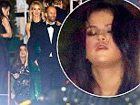 Selena Gomez throws a fit at the 2015 Vanity Fair Oscars after party while hanging with Rosie Huntington-Whiteley and Jason Statham. The party was held at Wallis Annenberg Center for the Performing Arts in Beverly Hills. The party was hosted by Graydon Carter. February 22, 2015 X17online.com