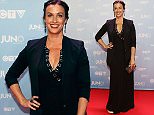 Alanis Morissette poses on the red carpet during the 2015 Juno Awards in Hamilton, Ont., on Sunday, March 15, 2015. (AP Photo/The Canadian Press, Peter Power)