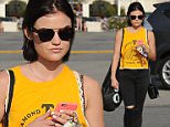 Lucy Hale wears yellow and black for a trip to Urban Outfitters on Friday afternoon\nFeaturing: Lucy Hale\nWhere: Los Angeles, California, United States\nWhen: 21 Mar 2015\nCredit: WENN.com