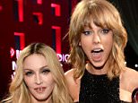 LOS ANGELES, CA - MARCH 29:  Singers Madonna (L) and Taylor Swift attend the 2015 iHeartRadio Music Awards which broadcasted live on NBC from The Shrine Auditorium on March 29, 2015 in Los Angeles, California.  (Photo by Kevin Mazur/Getty Images for iHeartMedia)