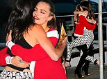 Cara Delevingne picks up Kendall Jenner when greeting her along with Gigi Hadid, Katy Perry and Dakota Fanning at Chanel's 'Cruise wit Karl Lagerfeld' in NYC.

Pictured: Cara Delevingne and Kendall Jenner
Ref: SPL988547  310315  
Picture by: XactpiX/Splash News

Splash News and Pictures
Los Angeles: 310-821-2666
New York: 212-619-2666
London: 870-934-2666
photodesk@splashnews.com