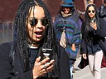 Zoe Kravitz and a friend spotted Facetiming while walking in NYC.  Zoe and a friend had lunch at Cafe Smile in NYC's NoHo neighborhood on Wednesday afternoon.  Upon leaving the restaurant the girls were spotted chatting on FaceTime with a friend.\n\nPictured: Zoe Kravitz\nRef: SPL989971  010415  \nPicture by: Tom Meinelt / Splash News\n\nSplash News and Pictures\nLos Angeles: 310-821-2666\nNew York: 212-619-2666\nLondon: 870-934-2666\nphotodesk@splashnews.com\n