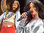 INDIANAPOLIS, IN - APRIL 04:  Rihanna performs live onstage at Whiteriver State Park on April 4, 2015 in Indianapolis, Indiana.  (Photo by Joey Foley/WireImage)
