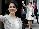 AARHUS, DENMARK - APRIL 8:   Crown Princess Mary of Denmark, attends a Lunch reception to mark the forthcoming 75th Birthday of Queen Margrethe II of Denmark. at Aarhus City Hall. on April 8, 2015 in Aarhus, Denmark (Photo by Julian Parker/UK Press via Getty Images)