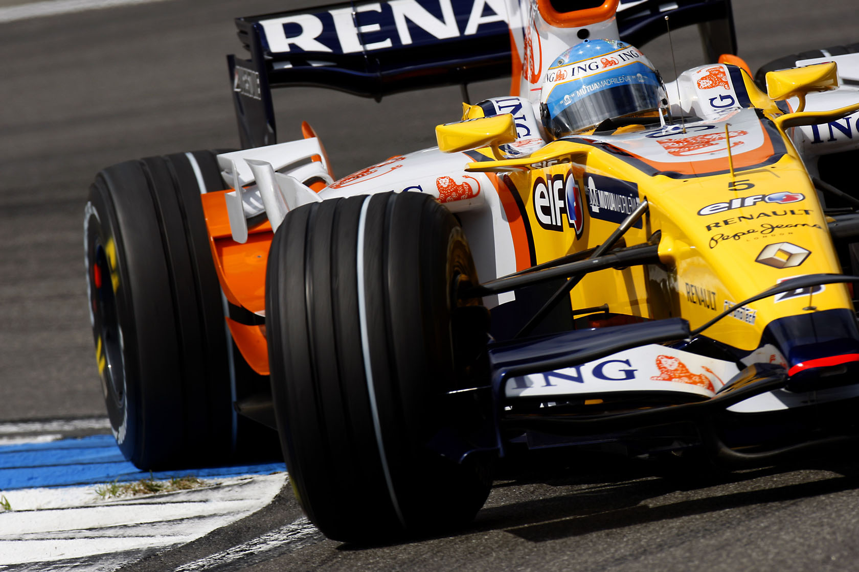 Fernando Alonso, Renault R28, Hockenheimring, 2008