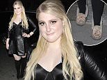 EXCLUSIVE: Meghan Trainor completed her UK tour with a final date at London's Shepherd's Bush Empire. After the show ended, a large pizza delivery arrived for her crew from Domino's Pizza. She then came out to greet waiting fans, wearing cozy clothing. 
She went back to her hotel to change into a sexier outfit, which consisted of a leather skirt and corset-style top, and then headed to MAHIKI Nightclub in Mayfair where she claimed to have 'The best night ever', according to her twitter. She emerged at 3am in a very happy mood. Olivia Somerlyn was Meghan's support act for the night

Pictured: Meghan Trainor
Ref: SPL995408  130415   EXCLUSIVE
Picture by: Splash News

Splash News and Pictures
Los Angeles: 310-821-2666
New York: 212-619-2666
London: 870-934-2666
photodesk@splashnews.com