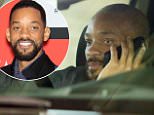 135628, EXCLUSIVE: First look at Will Smith with a newly shaven head for his role as 'Deadshot' in the upcoming DC comics movie 'Suicide Squad'. Will has been trying to hid his head while out in Toronto. Toronto, Canada - Tuesday April 14, 2015. CANADA OUT Photograph: © O'Neill/Todd G, PacificCoastNews. Los Angeles Office: +1 310.822.0419 sales@pacificcoastnews.com FEE MUST BE AGREED PRIOR TO USAGE