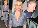 Pammie Anderson leaves Crossroads Restaurant with a new guy in tow,,,, They then go to a cheap Hotel on Sunset Blvd called the Dunes Hotel where they appear to be spending the night together in the same room,,,,,April 17th 2015 Maciel/X17Online.com\nOK FOR WEB SITE USAGE\nAny queries call X17 UK Office /0034 966 713 949/926 \nAlasdair 0034 630576519 \nGary 0034 686421720\nLynne 0034 611100011