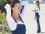 Picture Shows: Alessandra Ambrosio  April 18, 2015\n \n Model Alessandra Ambrosio and her kids Anja and Noah spotted out for brunch with friends in Santa Monica, California. After brunch Alessandra let her kids play on the beach while she chatted with her friends and played with a friend's baby.\n \n Exclusive All Rounder\n UK RIGHTS ONLY\n FameFlynet UK © 2015\n Tel : +44 (0)20 3551 5049\n Email : info@fameflynet.uk.com