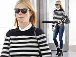 19 Apr 2015 - NEW YORK - USA
*** EXCLUSIVE ALL ROUND PICTURES ***
AMERICAN ACTRESS GWYNETH PALTROW ARRIVES AT JFK AIRPORT IN NYC WEARING A BLACK AND WHITE STRIPED SWEATER, DENIM JEANS AND BLACK BOOTS!
BYLINE MUST READ : XPOSUREPHOTOS.COM
***UK CLIENTS - PICTURES CONTAINING CHILDREN PLEASE PIXELATE FACE PRIOR TO PUBLICATION ***
**UK CLIENTS MUST CALL PRIOR TO TV OR ONLINE USAGE PLEASE TELEPHONE  44 208 344 2007**