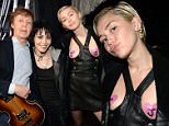CLEVELAND, OH - APRIL 18:  Joan Jett and Miley Cyrus attend the 30th Annual Rock And Roll Hall Of Fame Induction Ceremony at Public Hall on April 18, 2015 in Cleveland, Ohio.  (Photo by Kevin Mazur/WireImage for Rock and Roll Hall of Fame)