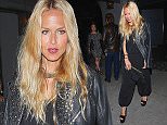 Rachel Zoe draped in leather jacket leaving  Craig's after dinner with her husband Rodger  April 21, 2015 X17online.com