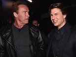 LAS VEGAS, NV - APRIL 21:  Actors Arnold Schwarzenegger (L) and Tom Cruise attend The State of the Industry: Past, Present and Future and Paramount Pictures Presentation at The Colosseum at Caesars Palace during CinemaCon, the official convention of the National Association of Theatre Owners, on April, 21, 2015 in Las Vegas, Nevada.  (Photo by Alberto E. Rodriguez/Getty Images for CinemaCon)