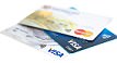 Visa and Mastercard credit and debit cards cutout