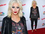 "The Voice" Spring Break Concert at the Pacific Design Center in West Hollywood on April 23, 2015.\n\nPictured: Christina Aguilera\nRef: SPL1005917  230415  \nPicture by: Splash News\n\nSplash News and Pictures\nLos Angeles: 310-821-2666\nNew York: 212-619-2666\nLondon: 870-934-2666\nphotodesk@splashnews.com\n