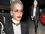 23 Apr 2015 - LONDON - UK  RITA ORA CHANNELS HER INNER KARL LAGERFELD AS SHE VISITS THE GROUCHO CLUB AND LATER RETURNING HOME ON WEDS 22ND APRIL. BYLINE MUST READ : XPOSUREPHOTOS.COM  ***UK CLIENTS - PICTURES CONTAINING CHILDREN PLEASE PIXELATE FACE PRIOR TO PUBLICATION ***  **UK CLIENTS MUST CALL PRIOR TO TV OR ONLINE USAGE PLEASE TELEPHONE   44 208 344 2007 **
