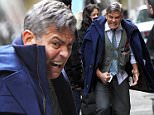 George Clooney and Jack O'Connell seen filming a scene at the 'Money Monster' movie set in Wall Street, Manhattan.\n\nPictured: George Clooney and Jack O'Connell\nRef: SPL1008187  240415  \nPicture by: Jose Perez / Splash News\n\nSplash News and Pictures\nLos Angeles: 310-821-2666\nNew York: 212-619-2666\nLondon: 870-934-2666\nphotodesk@splashnews.com\n
