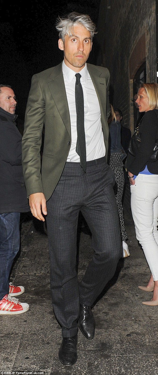 Suited and booted: George Lamb was also spotted arriving at the celeb favourite haunt