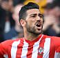 Southampton's Italian striker Graziano Pelle celebrates after scoring during the English Premier League football match between Southampton and Tottenham Hotspur at St Mary's Stadium in Southampton on April 25, 2015.
AFP PHOTO / GLYN KIRK
RESTRICTED TO EDITORIAL USE. No use with unauthorized audio, video, data, fixture lists, club/league logos or live services. Online in-match use limited to 45 images, no video emulation. No use in betting, games or single club/league/player publications.GLYN KIRK/AFP/Getty Images