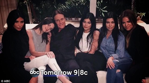 We are family: (L-R) Kim Kardashian, Kendall and Kylie Jenner and Kourtney and Khloe Kardashian are also set to make an appearance during the broadcast