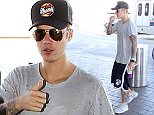 LOS ANGELES, CA - APRIL 26: Justin Bieber is seen at LAX on April 26, 2015 in Los Angeles, California.  (Photo by JOCE/Bauer-Griffin/GC Images)