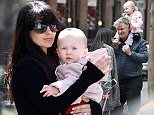 Mandatory Credit: Photo by Startraks Photo/REX Shutterstock (4711117v)
 Alec Baldwin and Hilaria Baldwin with daughter Carmen Baldwin
 Alec Baldwin and Hilaria Baldwin out and about, New York, America - 26 Apr 2015
 Alec Baldwin and Family Leaving a Park For the Second Time in One Day